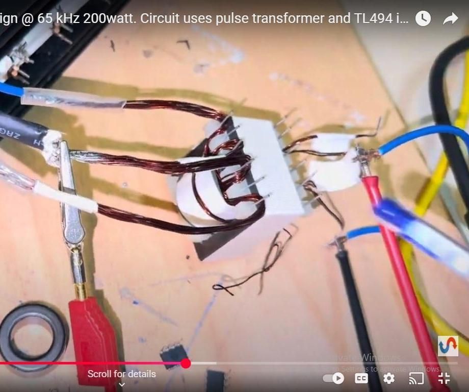 200 WATT INVERTER 24V DC TO 220 V AC @ 65KHZ