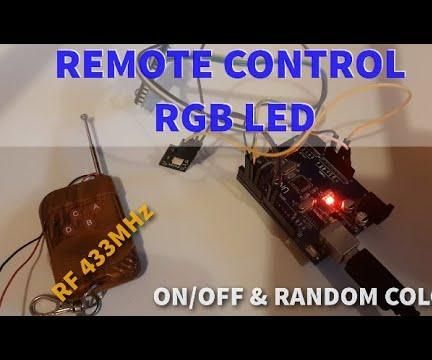 RGB LED Random Color With 433MHz RF Remote and Arduino 