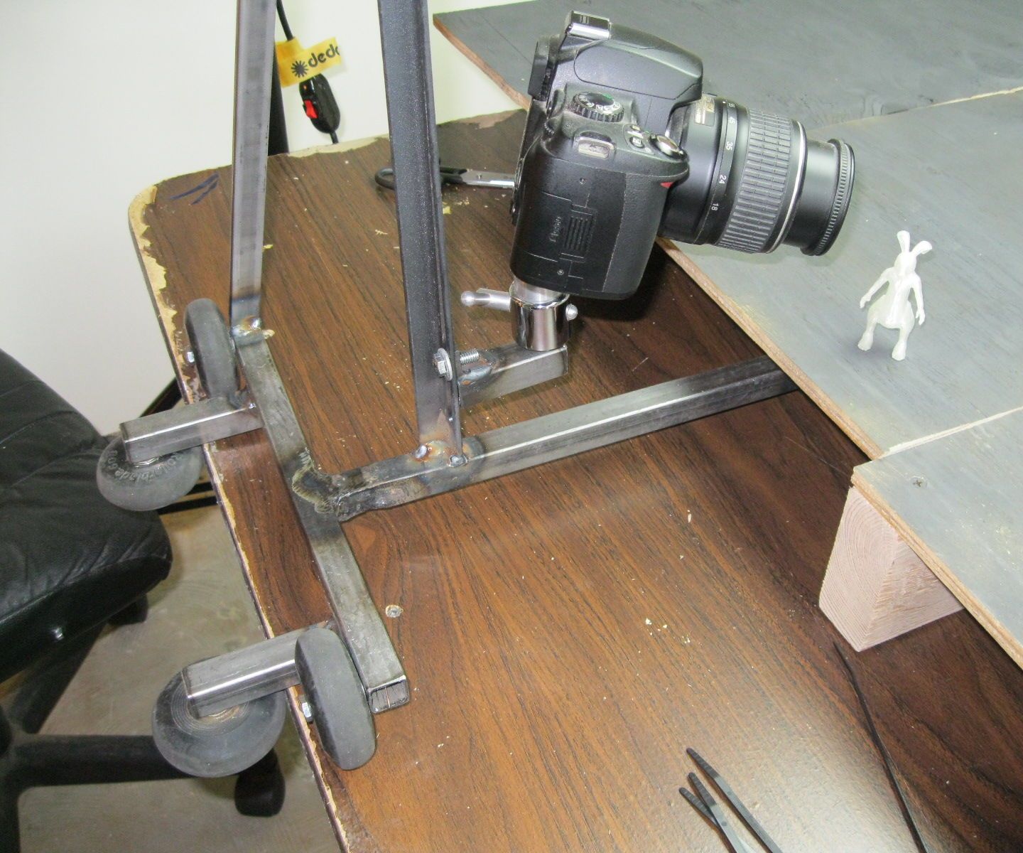 Stop Motion Camera Dolly From Re-purposed Parts 