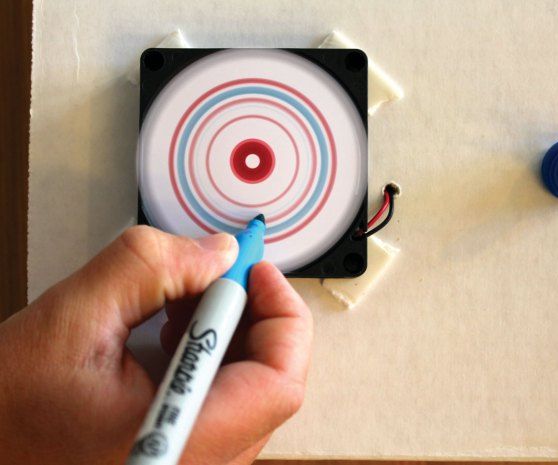 Simple POV Project From ME OR Circlular Art Spinner From MAKE: Makezine