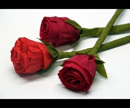 DIY Rose Paper - How to Make Paper Flowers - Rose / Crepe Paper Rose Flower / DIY Beauty and Easy