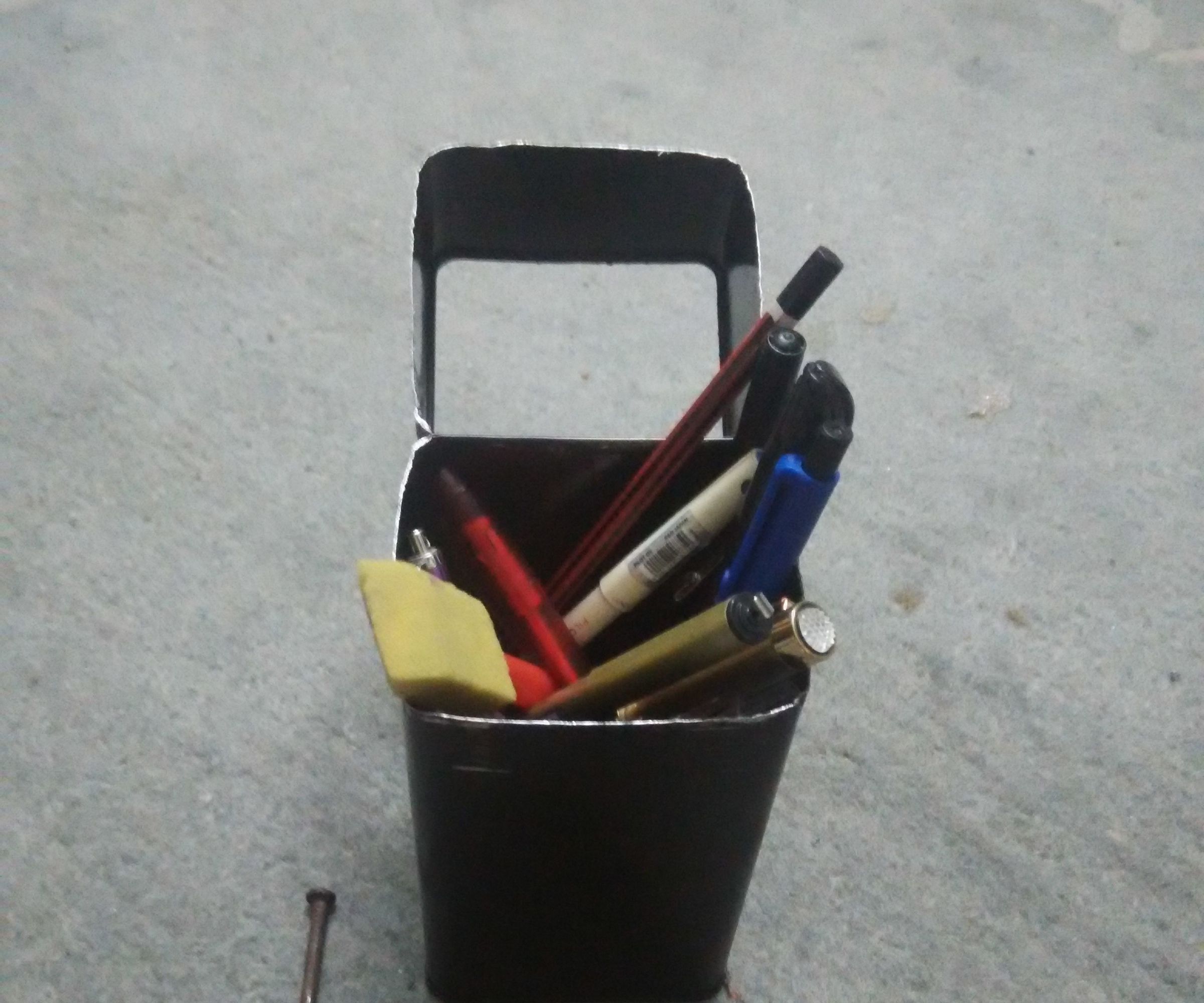 Pen Stand With Secret Compartment