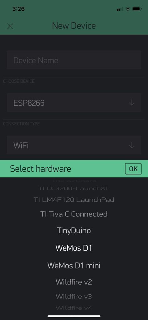 Programming the Wemos - Setting Up Blynk