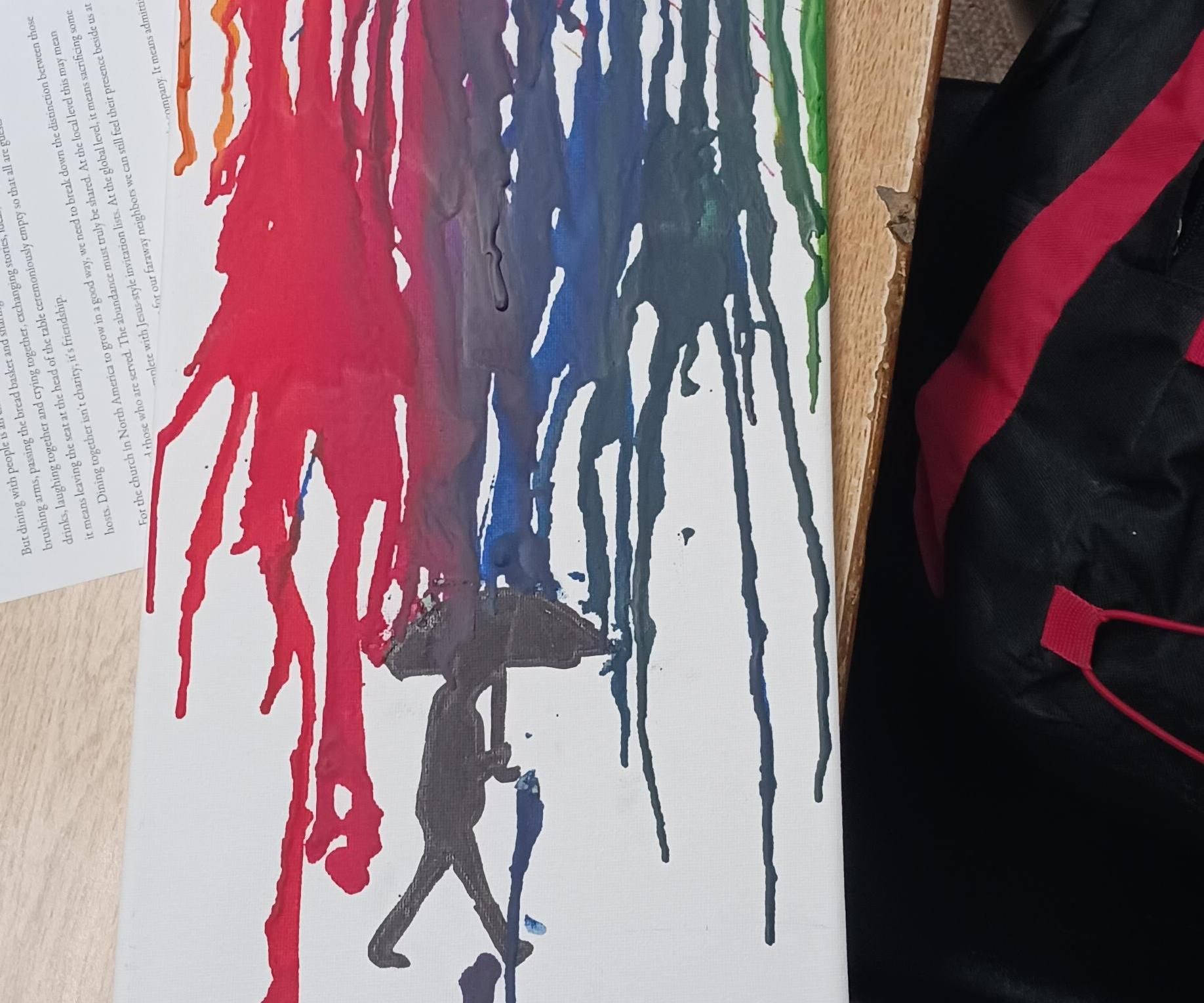 Melted Wax Drawing