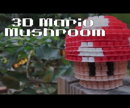 DIY: 3D Mario Mushroom | Bead Sprites (Perler/Hama Beads) 