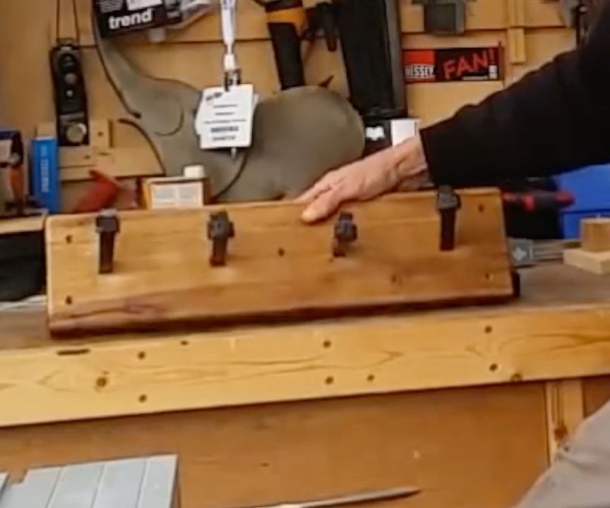 The Railway Spike Coat Rack/shelf