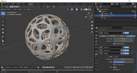Additional Paragraph: Designing the Lamp in Blender