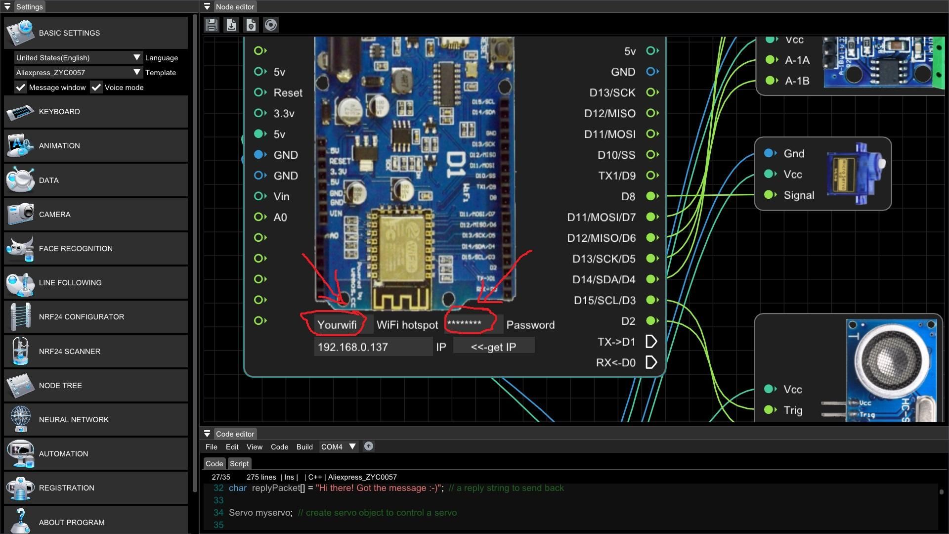 How to Make a DIY Arduino Obstacle Avoiding Car & WiFi Controlled : 11 ...