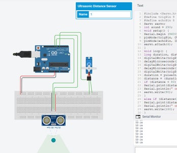 Controlling a Servo With an Ultrasonic Sensor Using Arduino : 7 Steps ...