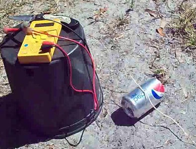 Electricity Generated From 2 Wires Stuck Into the Ground or Dirt
