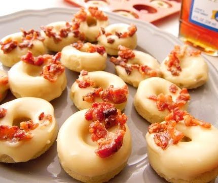 Maple Bacon Cake Doughnuts