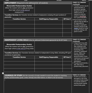 For Students 16 and Older: Write or Update Their Transition Plan
