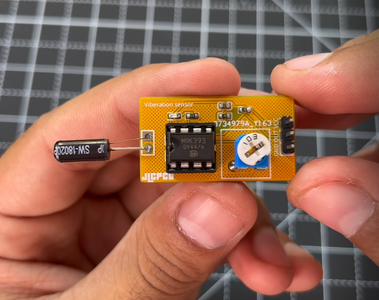 DIY Vibration Sensor Using OP-AMP