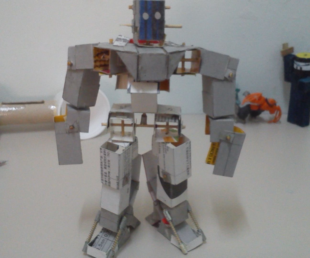 Moveable Action Figure Out of Recycled Items