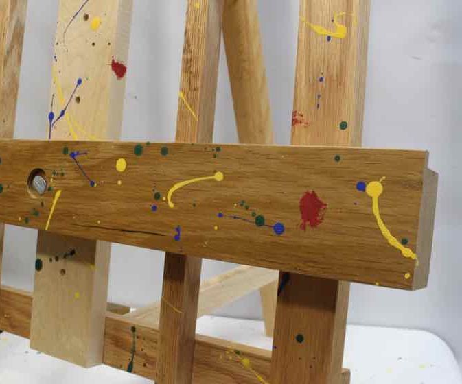 Rainbow Splattered Easel