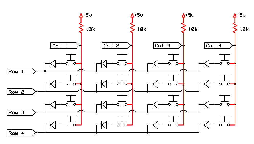 Keyboard Matrix Pattern 64-Key Prototyping Keyboard Matrix for Arduino : 6 Steps (with Pictures ...