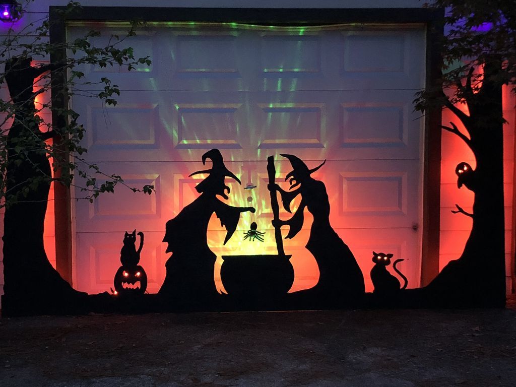 Halloween Garage Door Silhouette 6 Steps With Pictures