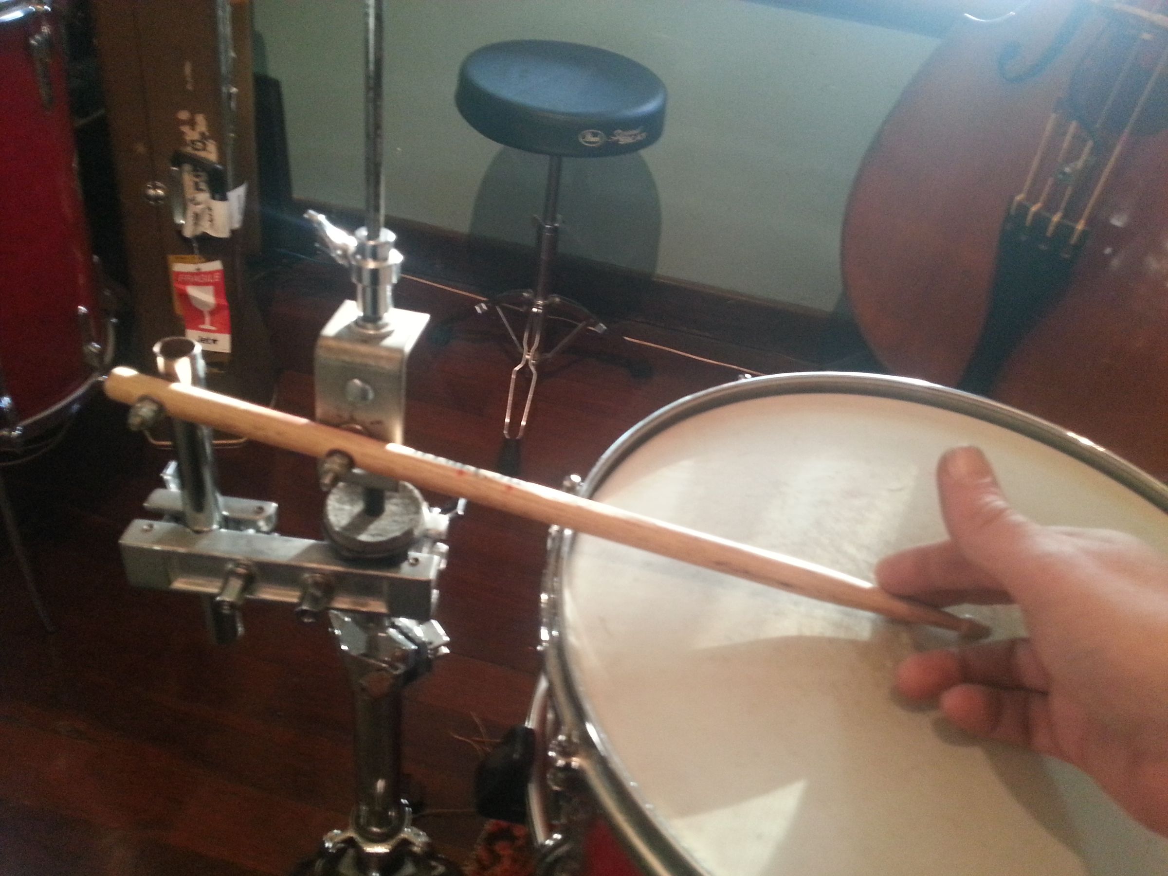 Foot Operated Snare Drum an Adapter for Hihat Stand 12 Steps (with