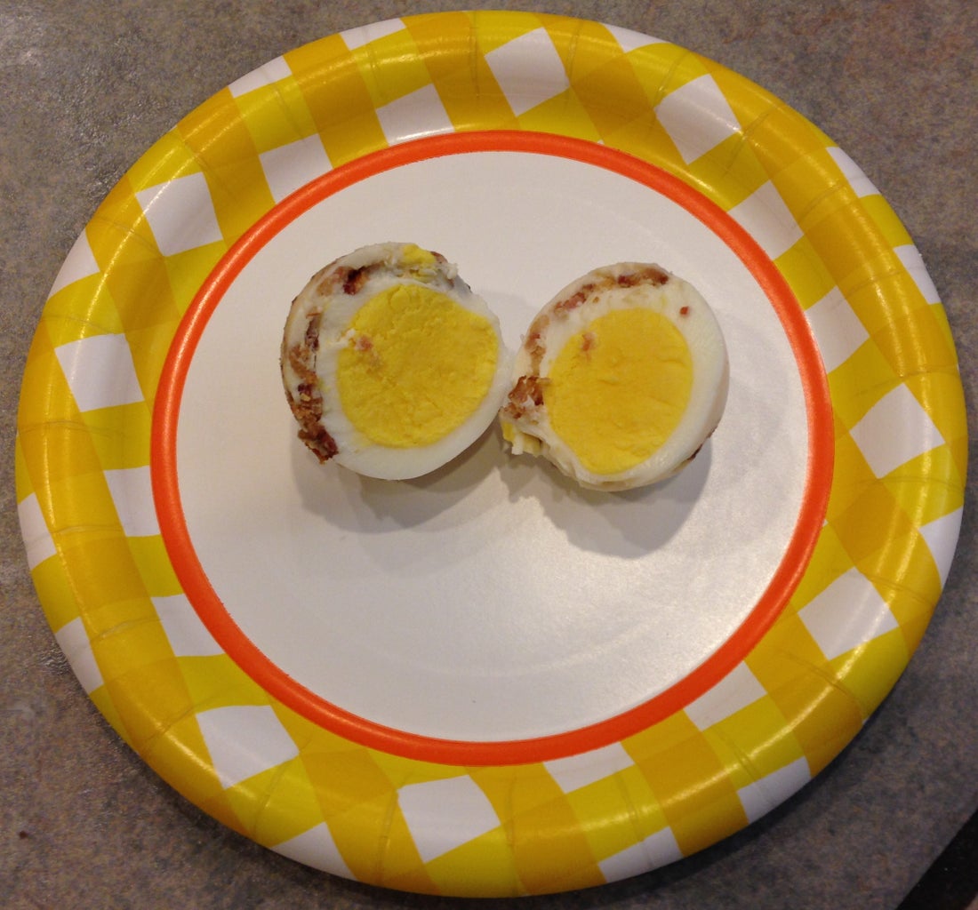 Hard Boiled Eggs With Bacon INSIDE : 10 Steps (with Pictures