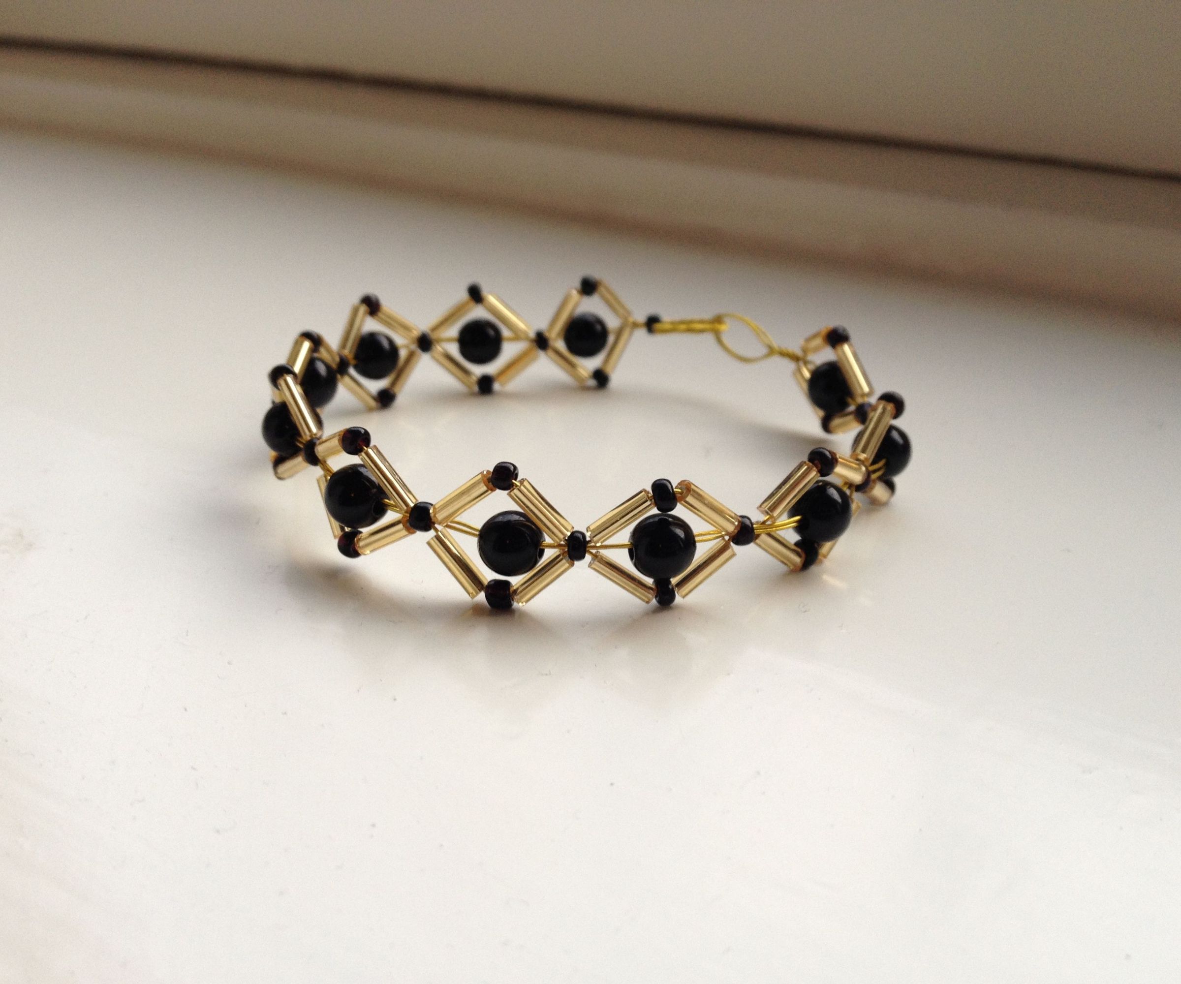 Simple Black and Gold Bracelet