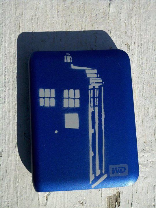 Tardis Stencil Hard Drive