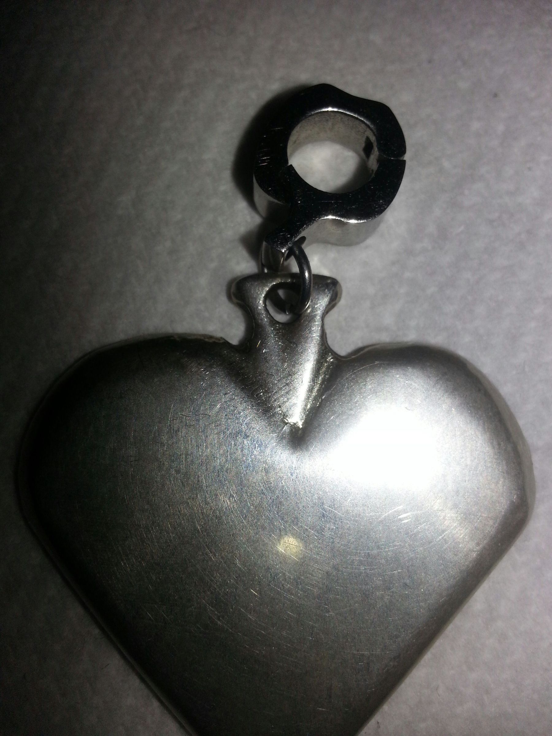 silver heart  naclace