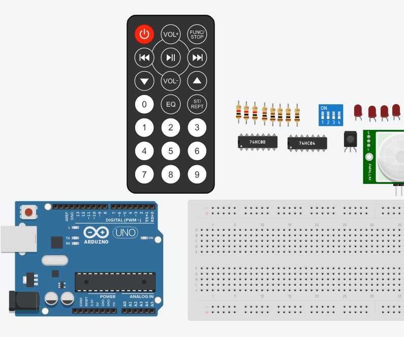 Rear View Infrared Sensor W/ Arduino in Tinkercad