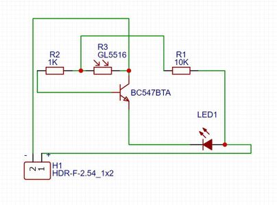 Schematic of Dark Sensor Circuit