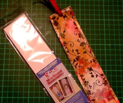 Make a Stamped Vintage Bookmark With Foil Edges 