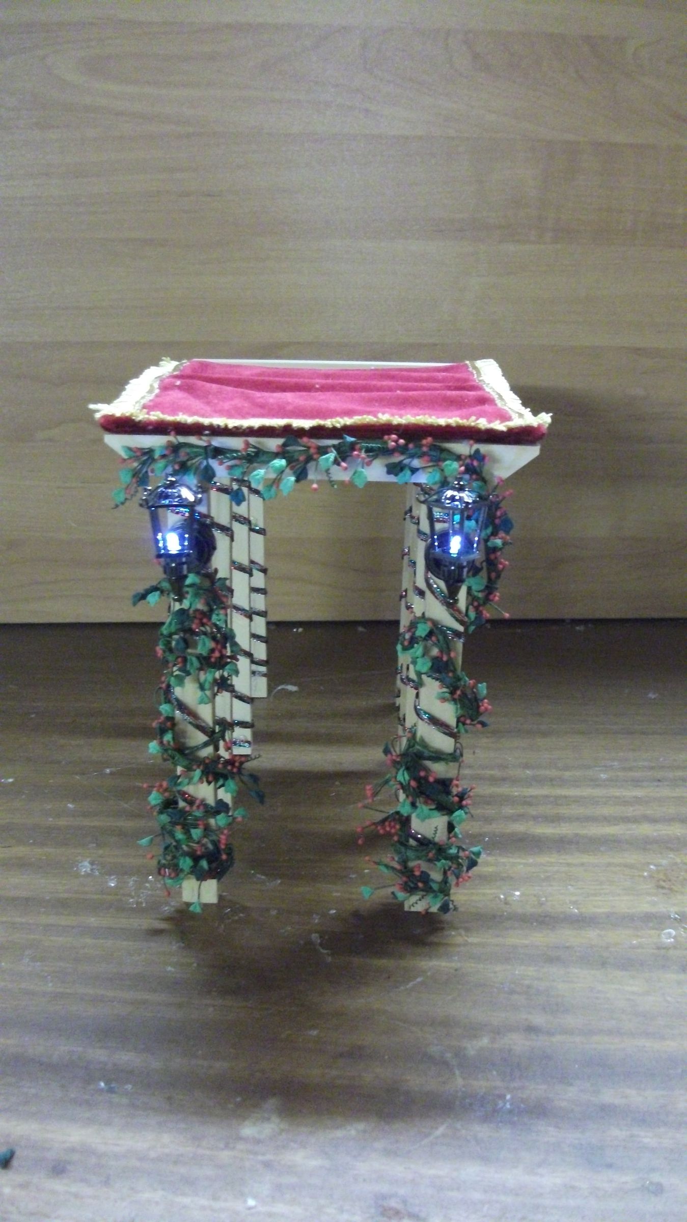 How to Create a Miniature Christmas Pergola