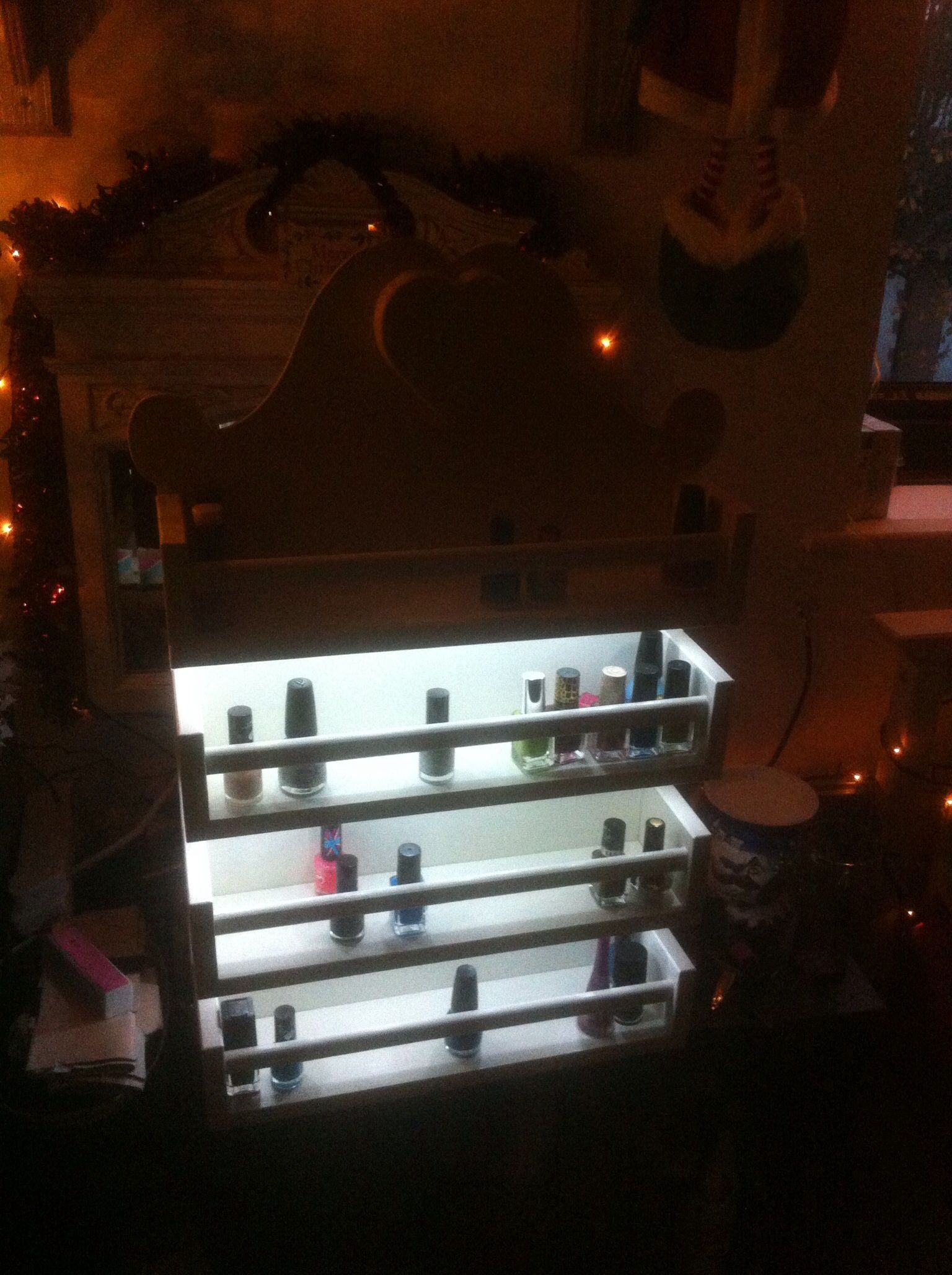 Lit Up Nail Varnish Storage Rack. 11 Steps Instructables