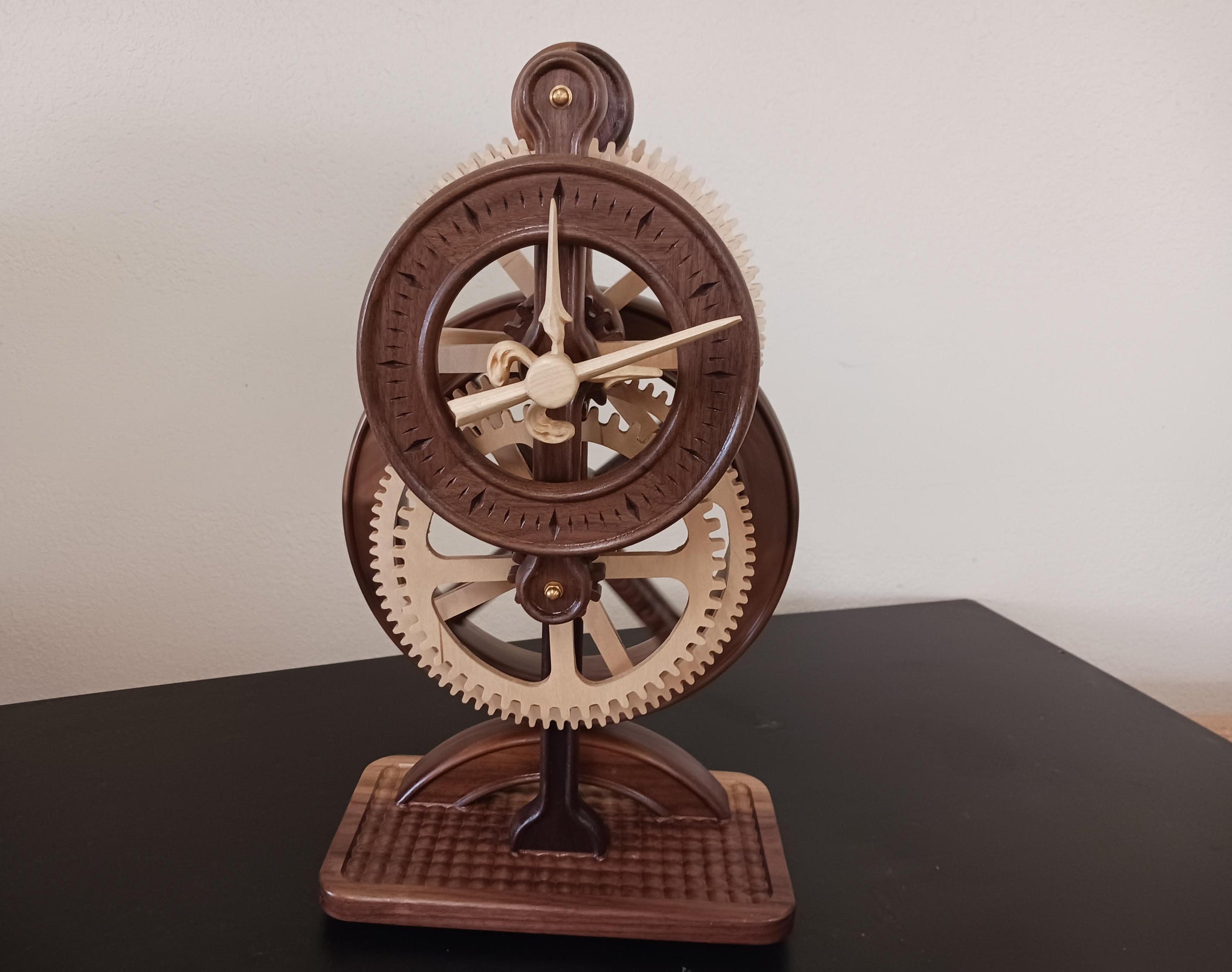 Perpetual Motion Wood Gear Clock 14 Steps (with Pictures) Instructables