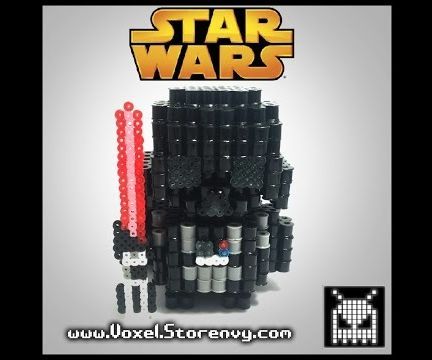 DIY 3D Perler Darth Vader