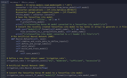 Evaluating the Model Accuracy and Converting the Model to a C Array