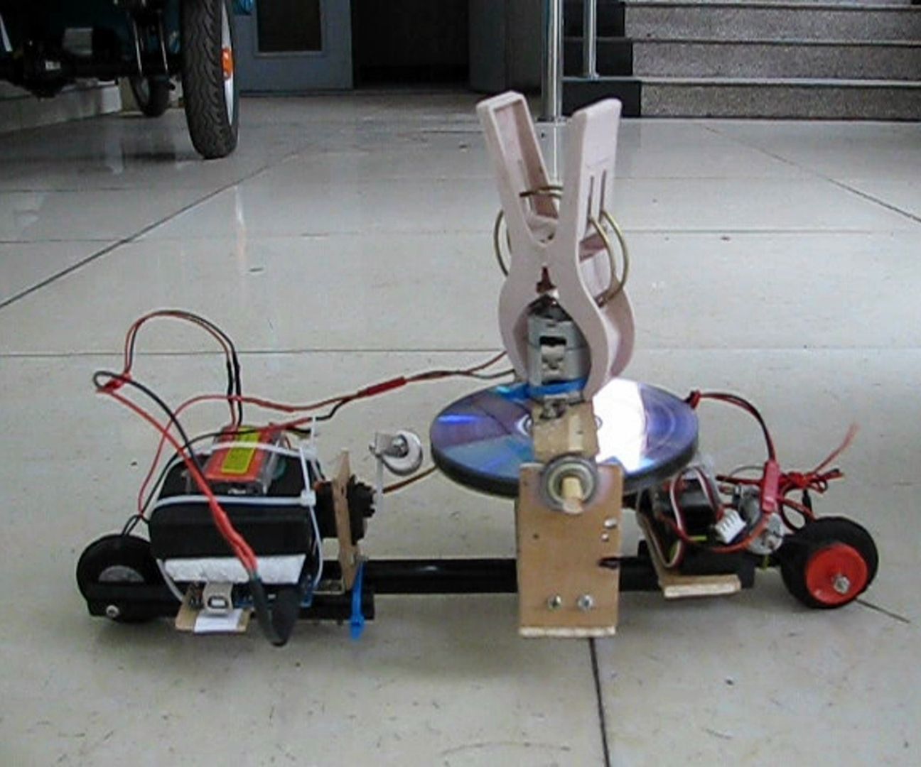 Gyro Stabilized Two Wheeler (V5) - Steerable