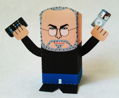 Paper Apple Steve Jobs Box Figure!