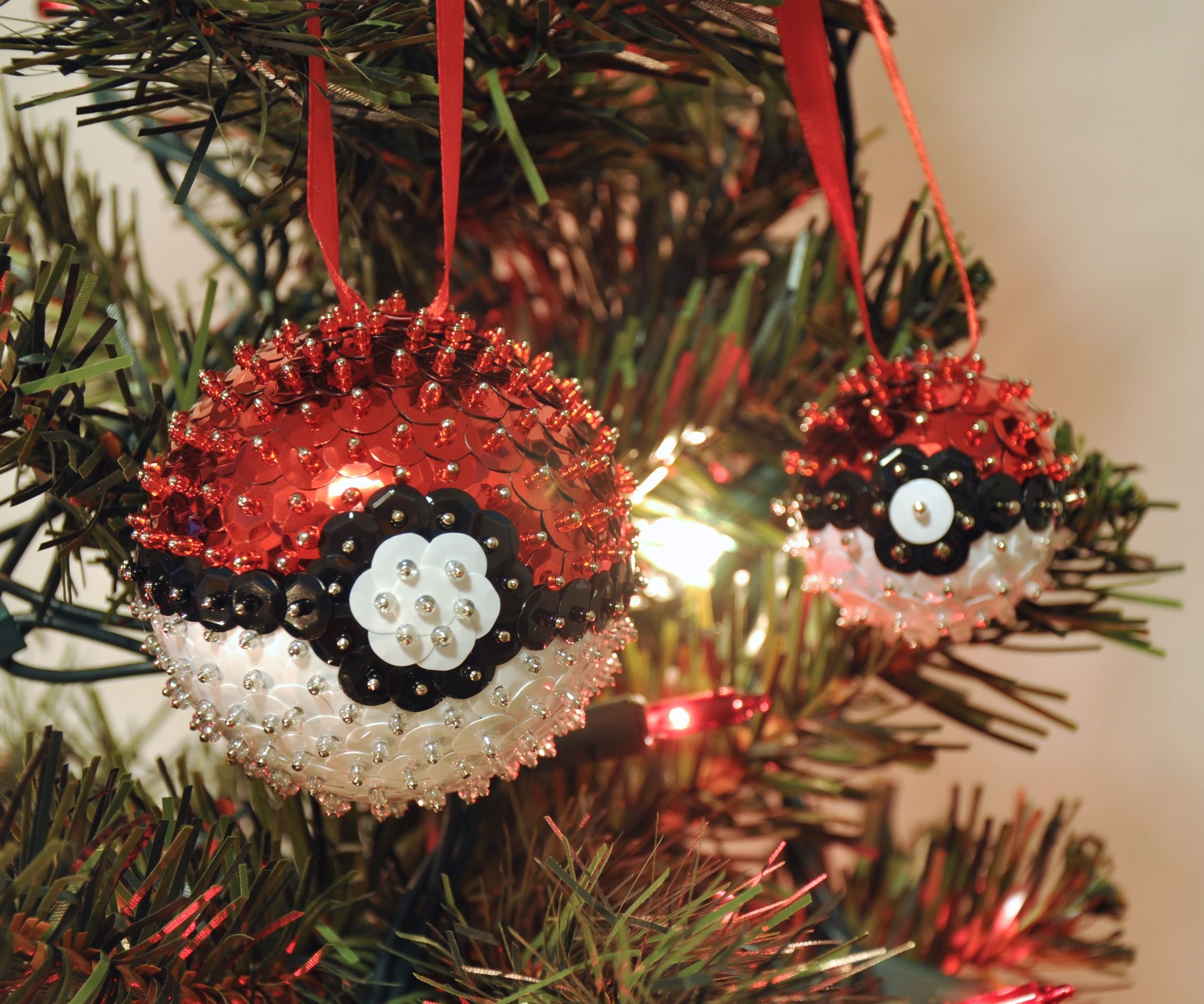 Poké Ball Sequins Ornaments