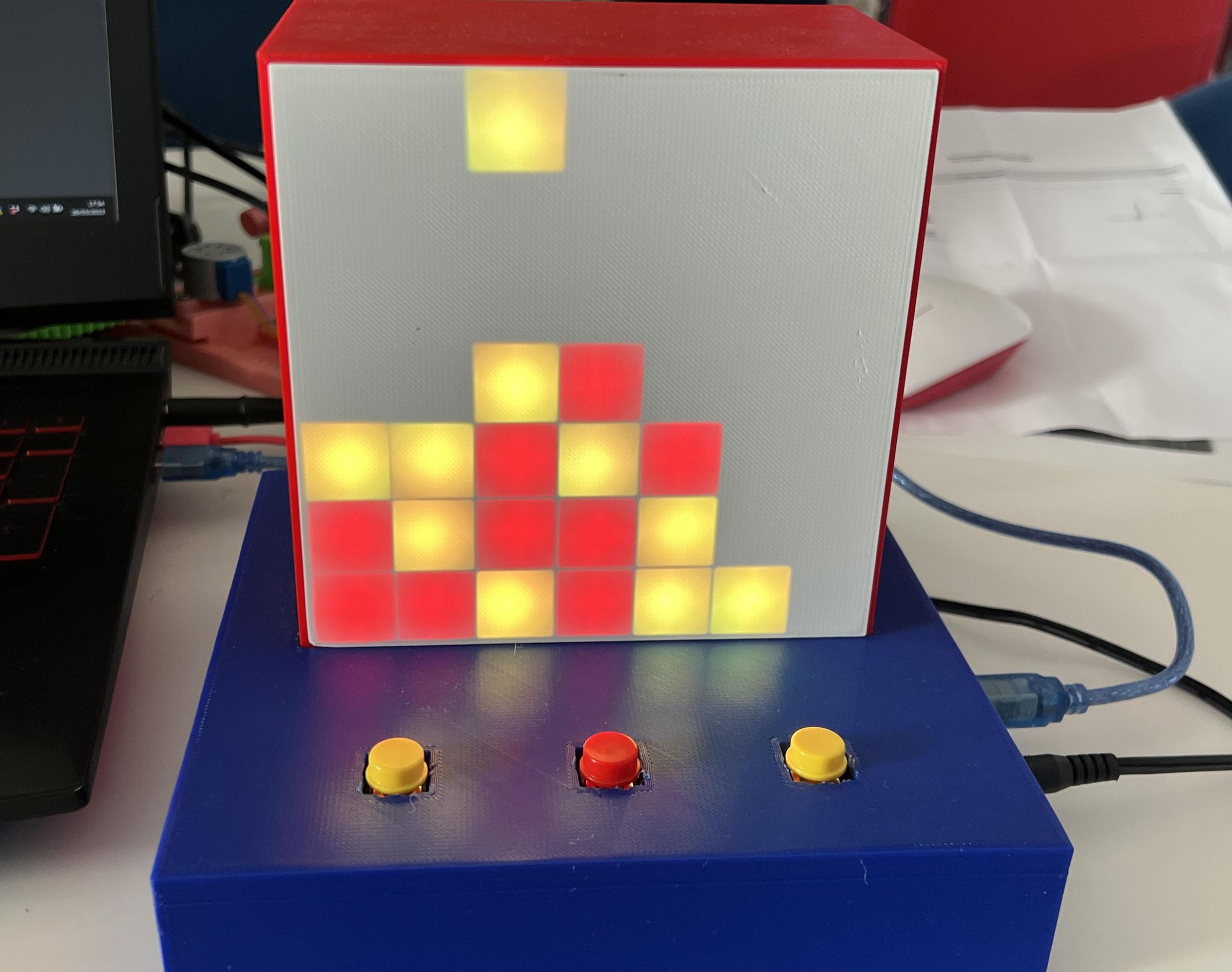 Connect 4 With Strip Led Arduino and 3d Print