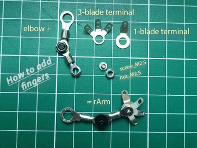 Assembling a Hand From Galvanized Clamps