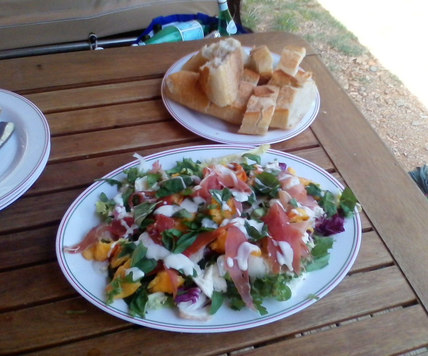 Campsite Serrano Ham and Peach Salad