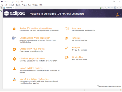 Launch Eclipse IDE for Java Developers