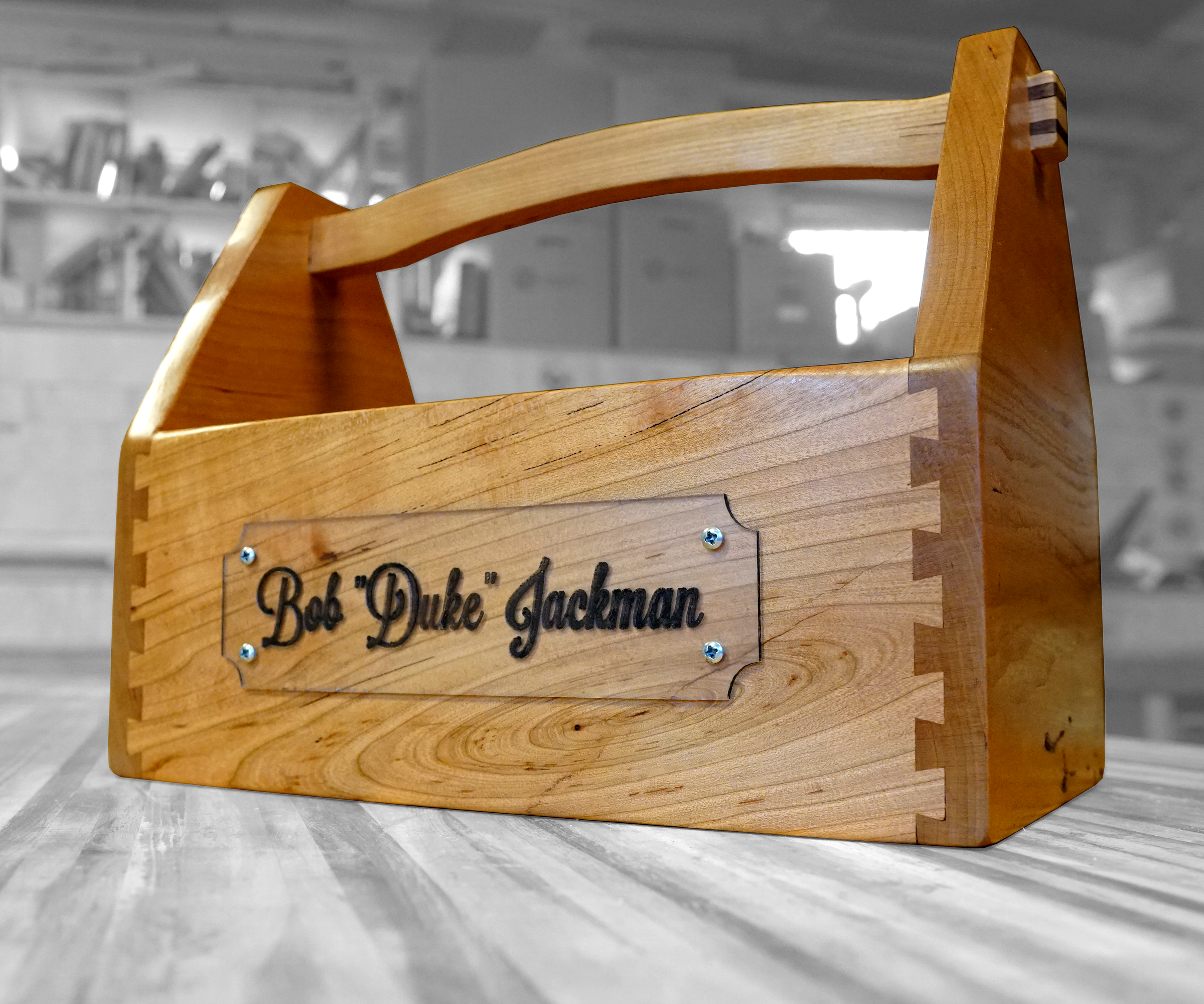 Cherry Carpenter's Toolbox Urn