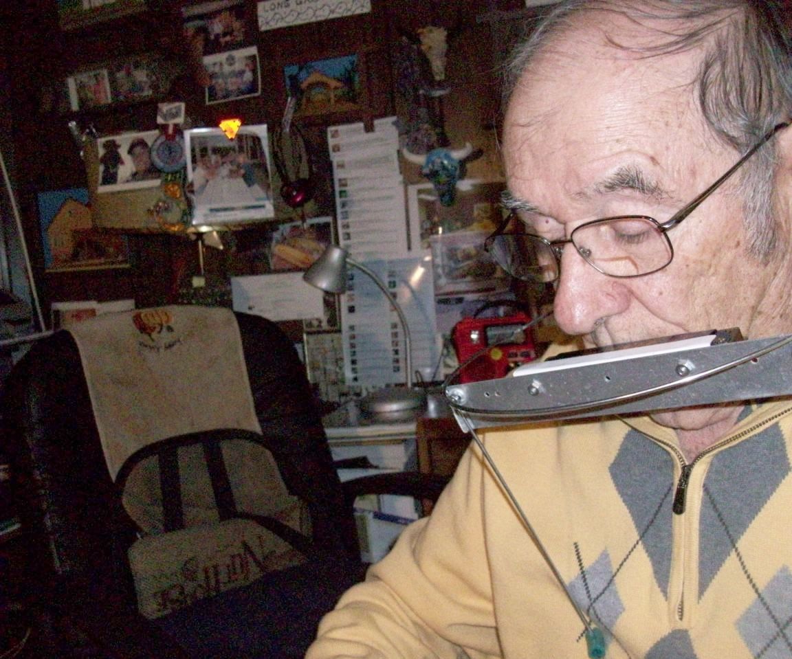 A Musical  Harmonica Holder for Homesteaders