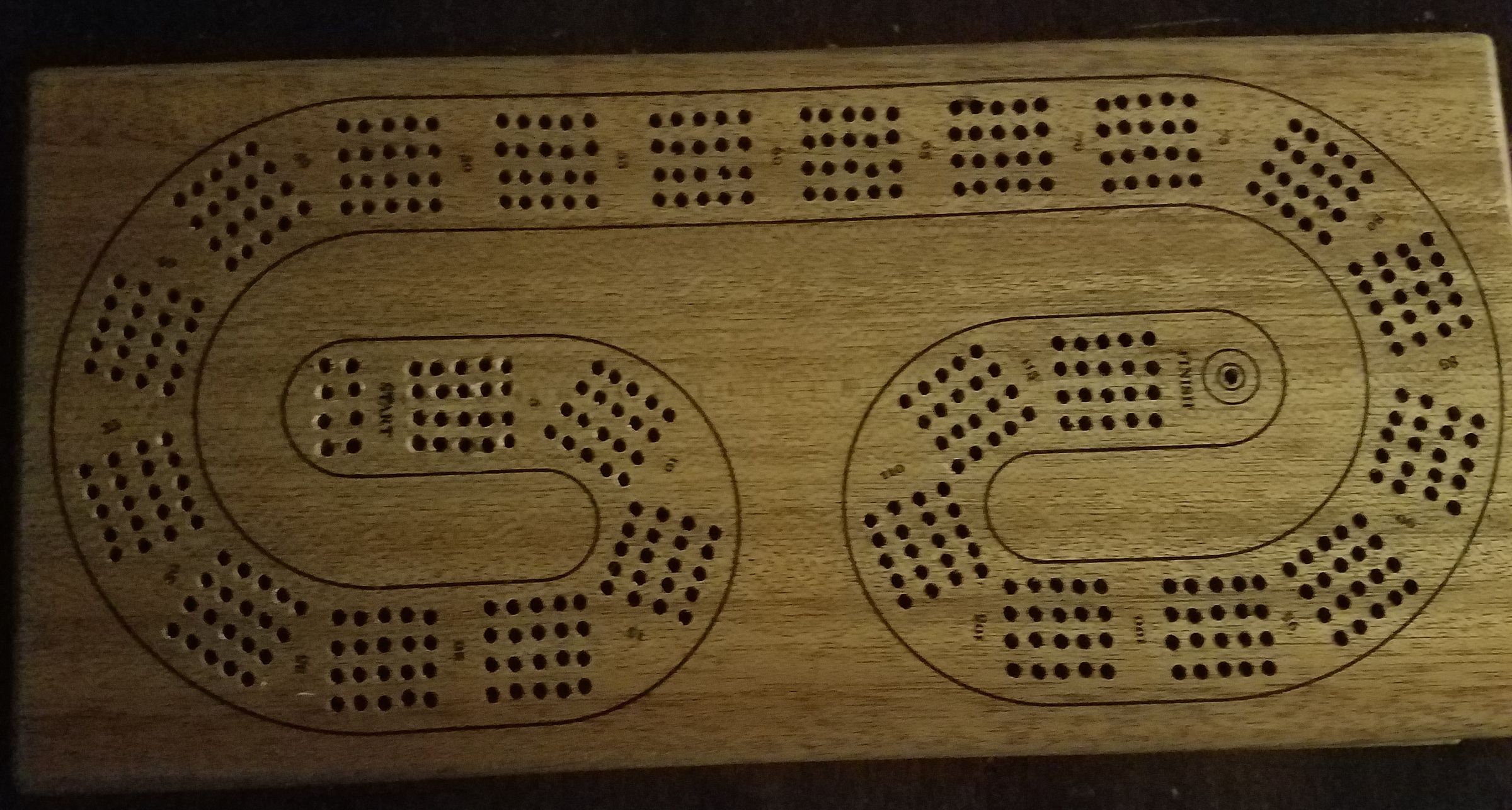 4 Track Cribbage Board Template