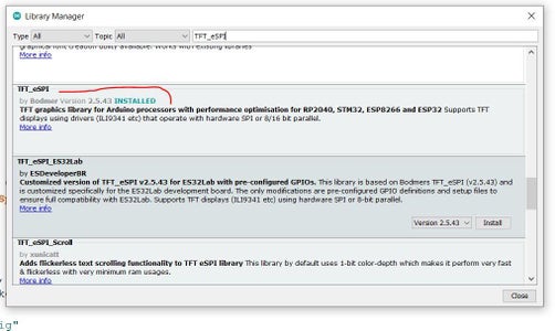 Setting Up the TFT_eSPI Library