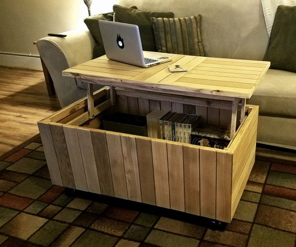 Reclaimed Lift-Top Coffee Table