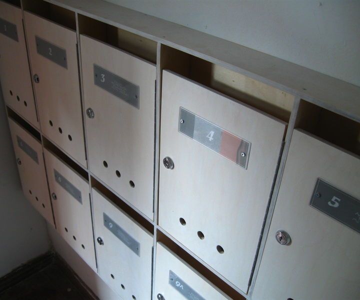 Plywood Mailboxes for Apartment Building