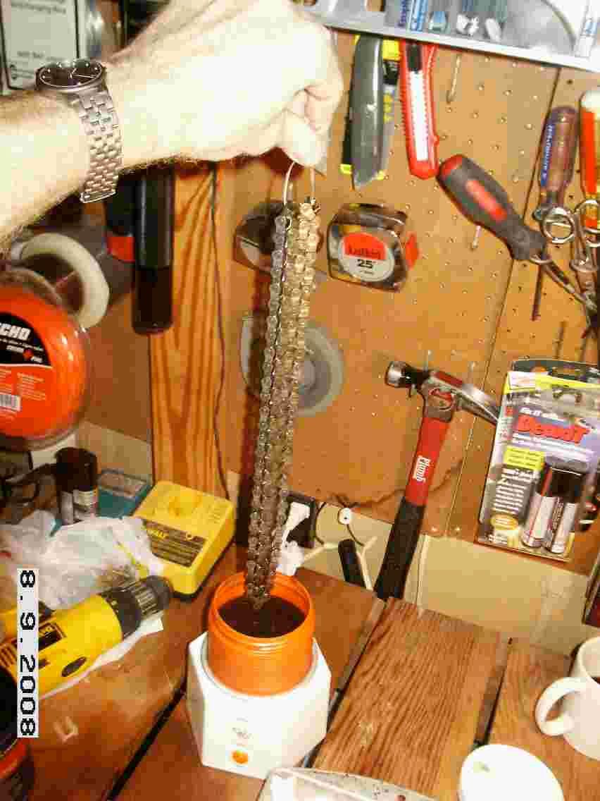 Lubricating a Bicycle Chain Using Paraffin