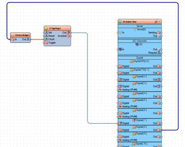 In Visuino Add,Set & Connect Components