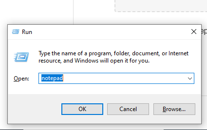 Open Notepad